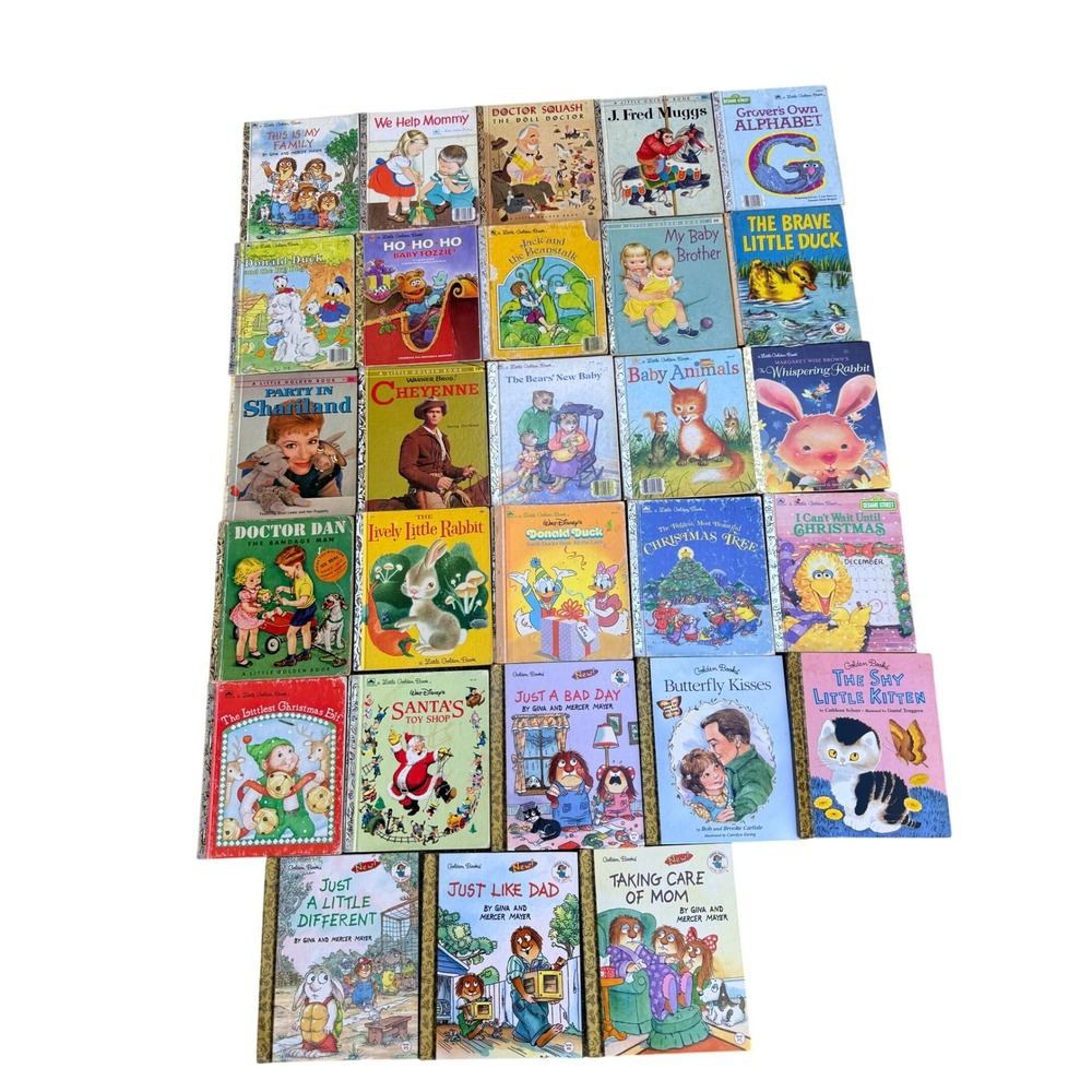 Lot of 28 Vintage Little Golden Books Mercer Mayer Disney Sesame Street Mixed